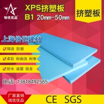 XPS extruded board flame retardant B1 grade blue board Exterior wall roof floor insulation Cold storage insulation Shanghai Beiyou