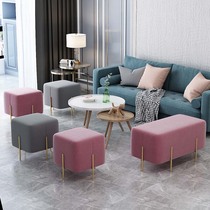 Nordic Living Room Fabric Bench Swap Shoes Bench Home Short Stool Square Bench Doorway Down-to-earth Clothing Shop Rest Stool