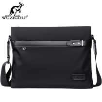 Binao Kangaroo Slanted Satchel mens a4 Cross Section Casual Single Shoulder Small Backpack Business Briefcase Han Edition Mens Bag