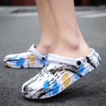 Baotou Slippers Mens Summer 2022 New Personality Graffiti Casual Sandals Sandals Men Outside Wearing Beach Cave Sandals