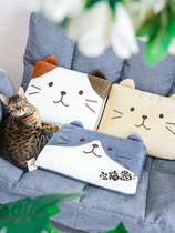 House cat sauce cartoon three-color big face cat square memory cotton pillow single cervical spine thin low pillow