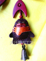 Inner Mongolia handmade special ethnic handicraft leather Bell pendant souvenir promotion key chain