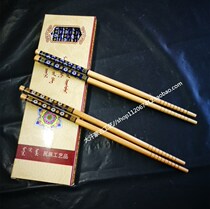 Chopsticks Mongolian tableware meal chopsticks solid wood chopsticks Inner Mongolia Hotel Yurt Restaurant with 10 pairs