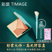 TIMAGE color master master high-gloss repair Integrated Plate three-color Tang Yi dumb glitter nose shadow bright