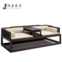 New Chinese style solid wood living room sofa coffee table combination modern simple antique Zen Hotel Villa furniture
