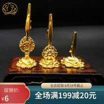 Buddhist supplies Tantric ritual Buddha household thread incense pan incense rack alloy plated golden lotus incense clip ZCLARL9E