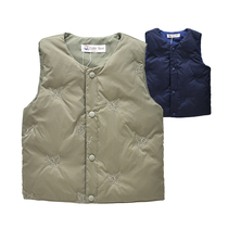 Anti-season clearance childrens down jacket liner Boys autumn and winter vest 90%white duck down brand vest warm