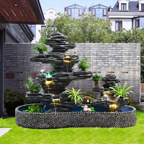 Large Fake Mountain Flowing Water Fountain Pendulum garden Courtyard Villa hotel Balcony Outdoor Waterfall Fish Pool Landscape