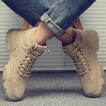 Martin Boots Man 2022 Summer New High Help Shoes Middle Bunch Shoes Tooling Big Head Shoes Tactical Short Boot Leather Boots