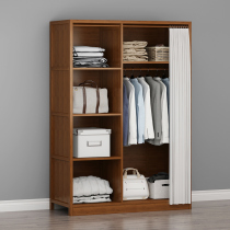 Simple wardrobe home bedroom modern simple bamboo wardrobe rental room assembly door storage cabinet locker