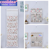 Net red cloth art Hanging Bag Girl heart wardrobe underwear multi-layer finishing bag student dormitory door rear wall storage bag