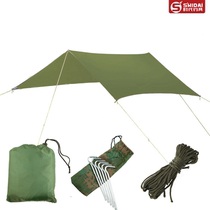 Outdoor multi-function sky curtain waterproof sunscreen beach pergola sunshade tent light and moisture-proof thick mat mat cloth