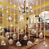 Door curtain crystal bead curtain feng shui partition free punching shoe cabinet living room bathroom decoration screen corridor beads