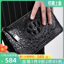 Thai avocado leather handbag with mens fashion long purse business casual hand grip men bag upscale genuine leather handbag