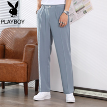 Playboy autumn suit pants men Korean trend loose Joker casual pants straight handsome pants