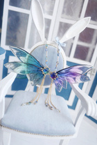 (Zan) (General sale)Small cloth BJD1 3 1 4 Flower Elf 7 gradient transparent wings hairband headdress