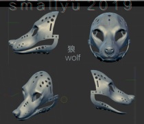 Xiao Yu brand realistic coyote snow wind technology fursuit animal suit skull canine custom hinge furry