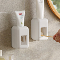 Valve Automatic toothpaste squeezer household wall-mounted toothpaste storage rack bathroom non-perforated toothpaste rack