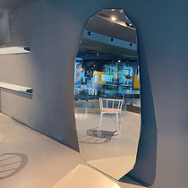 Italian beauty irregular full-length mirror Designer shaped fitting mirror Clothing store ultra-white large floor-to-ceiling mirror is thin