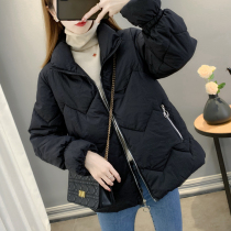 Solid color loose thick warm cotton clothing womens 2021 Winter new cardigan jacket Joker coat tide