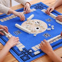 Mahjong tablecloth Tablecloth playing cards Mahjong mat square household hand-rubbed linen table mat thickened silencer blanket