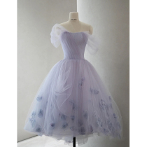 Purple Birthday Method Foreign Dress Little Evening Gown Skirt woman can normally wear a fugitive princess light extravagant and small crowdsourced high-end engagement