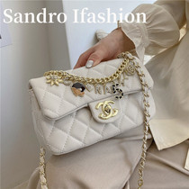 France Sandro Ifashion 2021 new Lingge messenger bag wild chain shoulder small square bag mobile phone