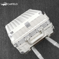 Cartile crocodile luggage mens and womens trolley case aluminum frame universal wheel box boarding case suitcase suitcase 24 24