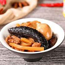 Ready-to-eat red braised sea cucumber whole braised meat bamboo shoots shiitake mushrooms 100g canned wild seafood canned food