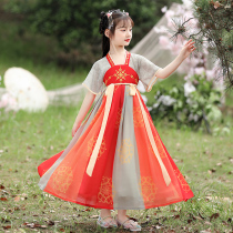  Girls  dresses summer dresses childrens princess dresses summer Hanfu net red skirts thin Western style spring dresses childrens clothing