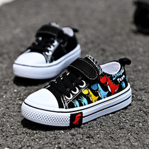  Childrens canvas shoes Boys and girls shoes Baby casual low-top shoes fashion board shoes Spring and autumn breathable single shoes