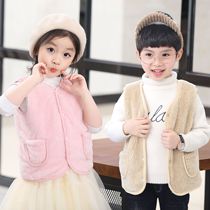 Childrens vest spring and autumn boys and girls horse clip Men and women spring and autumn thickened small vest warm childrens waistcoat