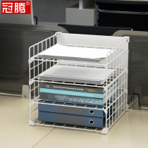 Information shelf Small shelf office Multilayer simple and versatile narrow lockers Desktop iron art book newspaper containing shelf