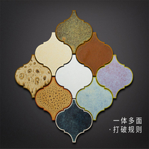 Nordic mosaic net red lantern shaped tile Kitchen bathroom wall handmade brick Floor tile Balcony restaurant tile