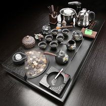 Atomized water Whole piece of Wu Jinshi tea tray Automatic Chinese Kung Fu tea set Household living room integrated tea table