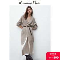 When season ex-gratia Massimo Dutti woman dress sofa yellow ladies casual long version knitted sweater 05673601754
