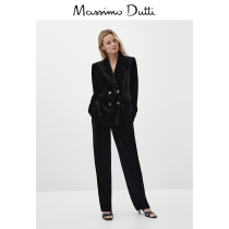 Massimo Dutti womens clothing mall Same-style version velvet Velvet Black Lady Casual Commuter Wind Suit Jacket 06010610800