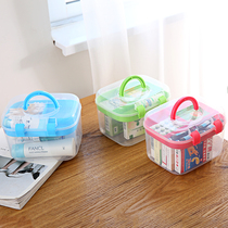 Baby baby medicine drug storage box portable first aid kit household size layered medicine box