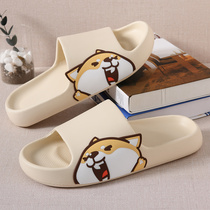 Slipper mens tide summer wear Net Red couple new home indoor non-slip thick bottom shit feeling dual-purpose cool slippers