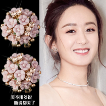 Fatal Gaze ceramic Zhao Liying with small flower diamond earrings earrings female hypoallergenic elegant earrings