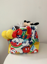 Large-capacity aluminum foil insulation student lunch box lunch bag cartoon cute Mickey Mouse niche work thickened shopping bag