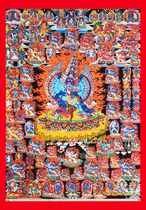 Custom Ningma School Eight Dharma Sea Association portrait Photo paper Plastic crystal table Guardian image Tantric Thangka