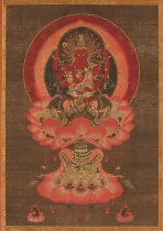 Fate Kamakura era Aizen Mingwang Buddha statue painting Photo paper plastic sealing crystal table print Thangka Buddha statue customization