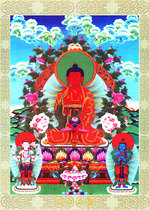 Bound to the Western Three Holy Buddhas Portrait Amitabha Buddha Photo paper plastic Buddha statue painting Buddha Bodhisattva Thangka Tantra