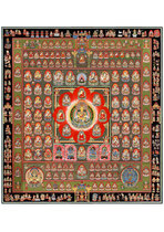 Customized tire Tibetan Mandala portrait photo paper double-sided plastic Buddha painting tantric Pictures