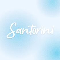 Santorini English letter hand account sticker star small card goo card decoration aidou ins polaroid