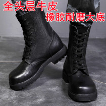 First layer cowhide Martin boots mens high security boots Special Forces boots leather outdoor rubber wear-resistant overwear boots