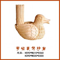 Sandstone animal round sculpture Fountain Fountain Hotel Villa home decoration garden landscape decoration sculpture water spray Mandarin duck bird decoration
