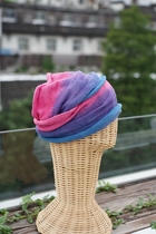 Odor groceries tie-dye color gradient personality variety double-layer hair band bib cotton hippie dirty braid headscarf