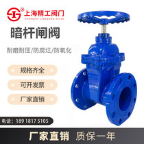 Shanghai Seiko valve Z45X dark Rod soft sealing flange gate valve fire sewage tap water switch DN100